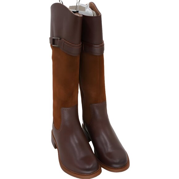 Clarks Maye Bella Tall Riding Boots Tan Leather Women's US 9.5M - Picture 1 of 6